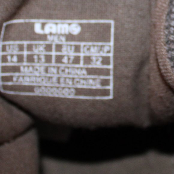 4b    LAMO MENS "TATE" SNEAKERS - 14 CHOCOLATE - Picture 7 of 7